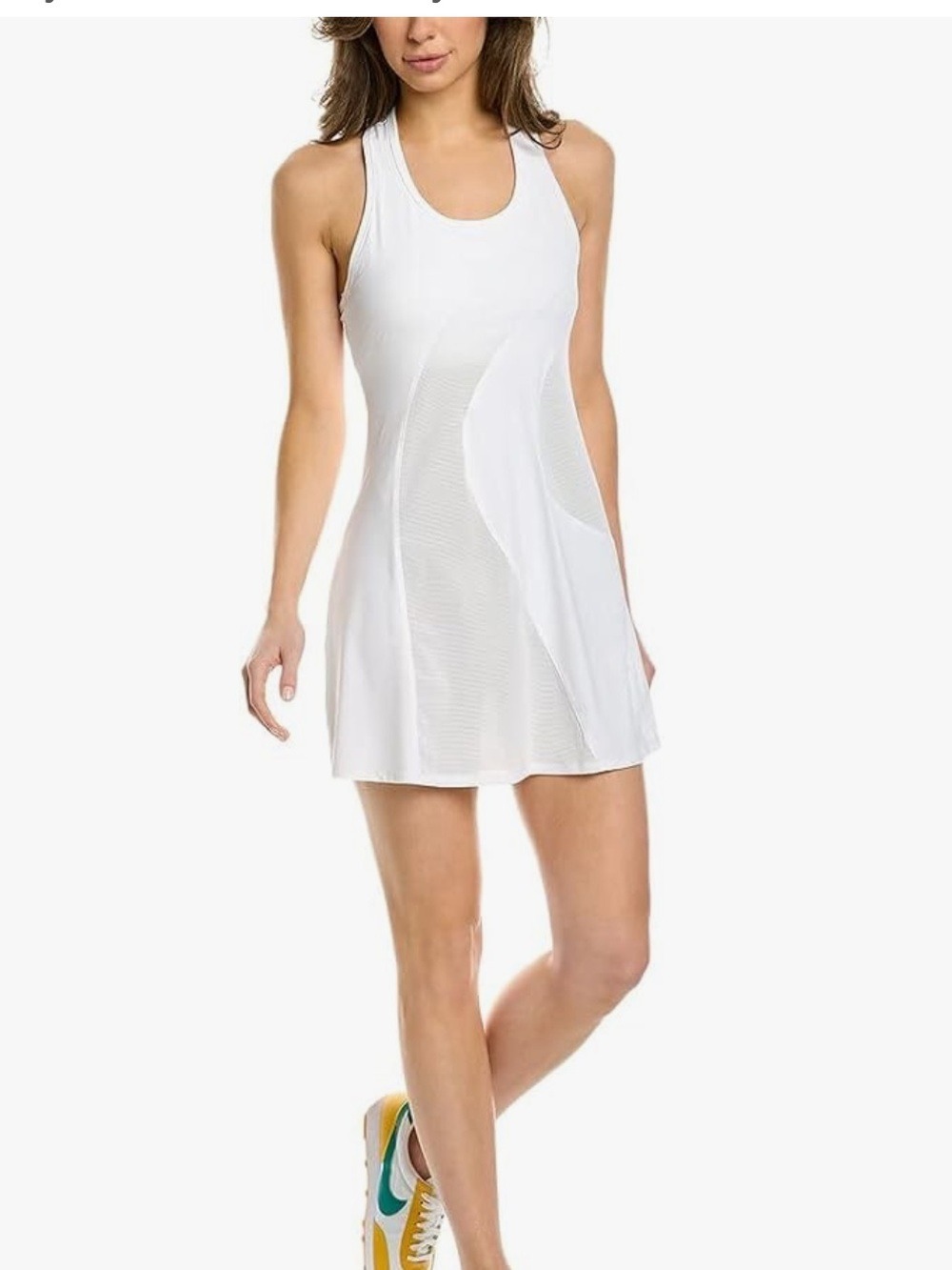 EleVen by Venus Williams White Wavy Dress NWT